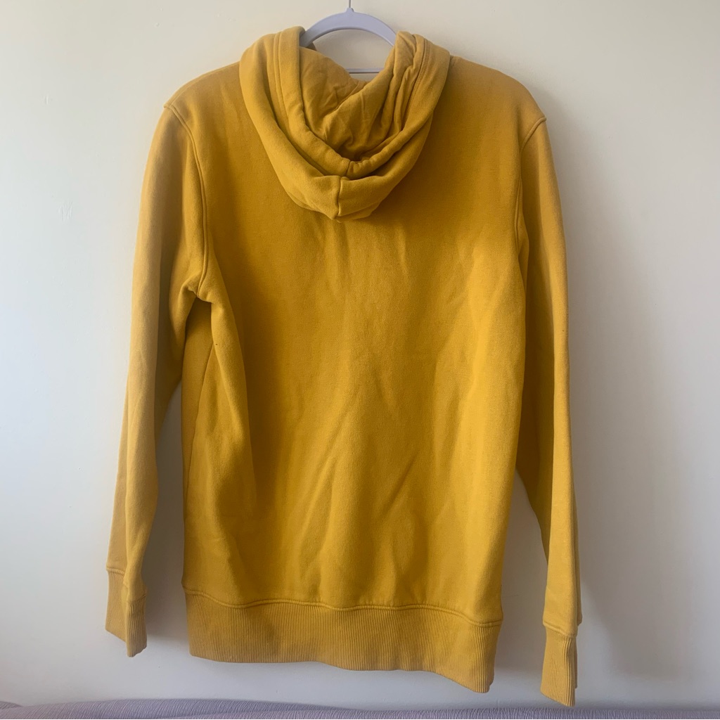 Goodfellow And Co Yellow Drawstring Hoodie Sweatshirt Mens Size Small Fleece